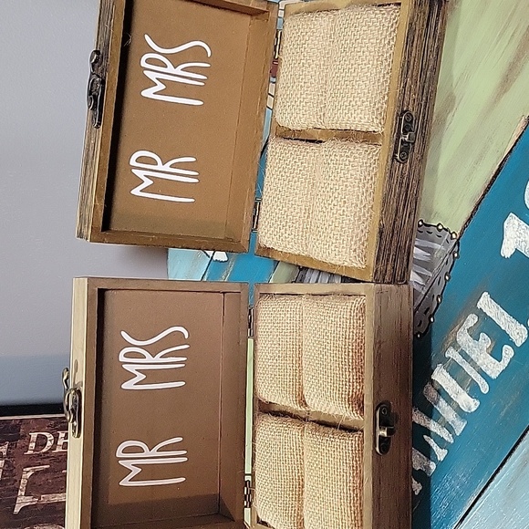 Rustic Wooden Wedding Ring Box- Keep Your Rings Safe - Picture 2 of 4